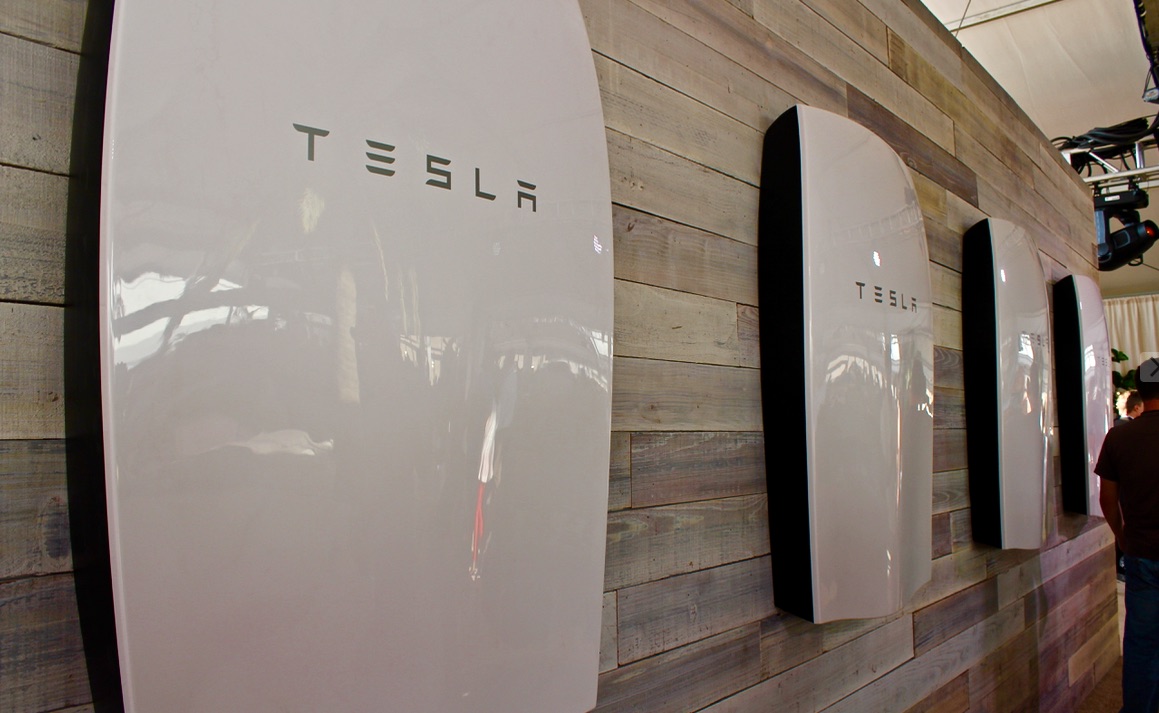 Tesla Powerwall on display